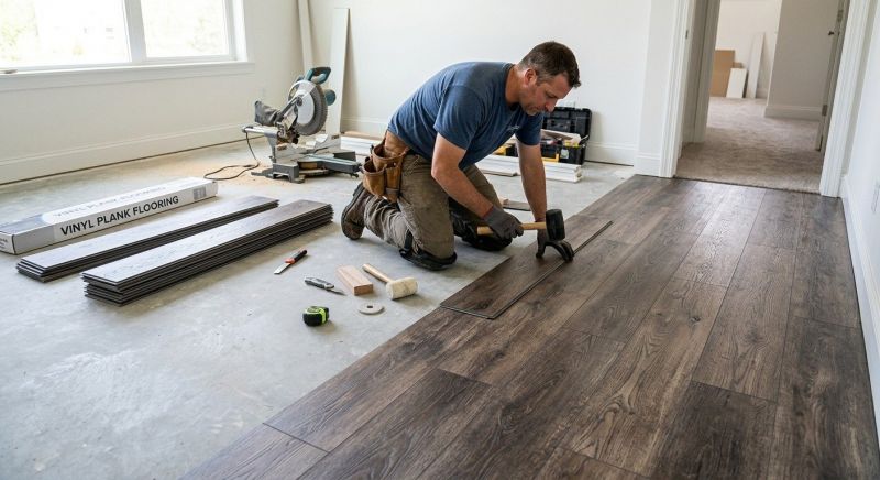 Linoleum Floor Installation in Davie County, NC