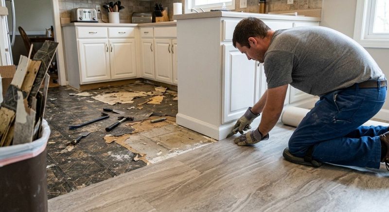 Linoleum Flooring Replacement in Salisbury, NC