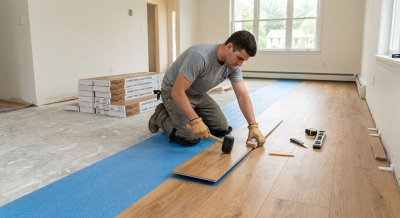 Luxury Vinyl Tile Installation in Troutman, NC