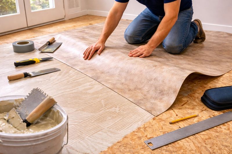 Sheet Vinyl Installation in Davie County, NC